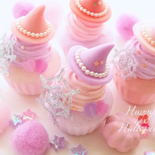 【100均材料で作るフェイクスイーツ】かわいい魔女のハロウィンカップケーキ♡