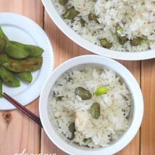 丹波黒豆の枝豆の炊き込みご飯。
