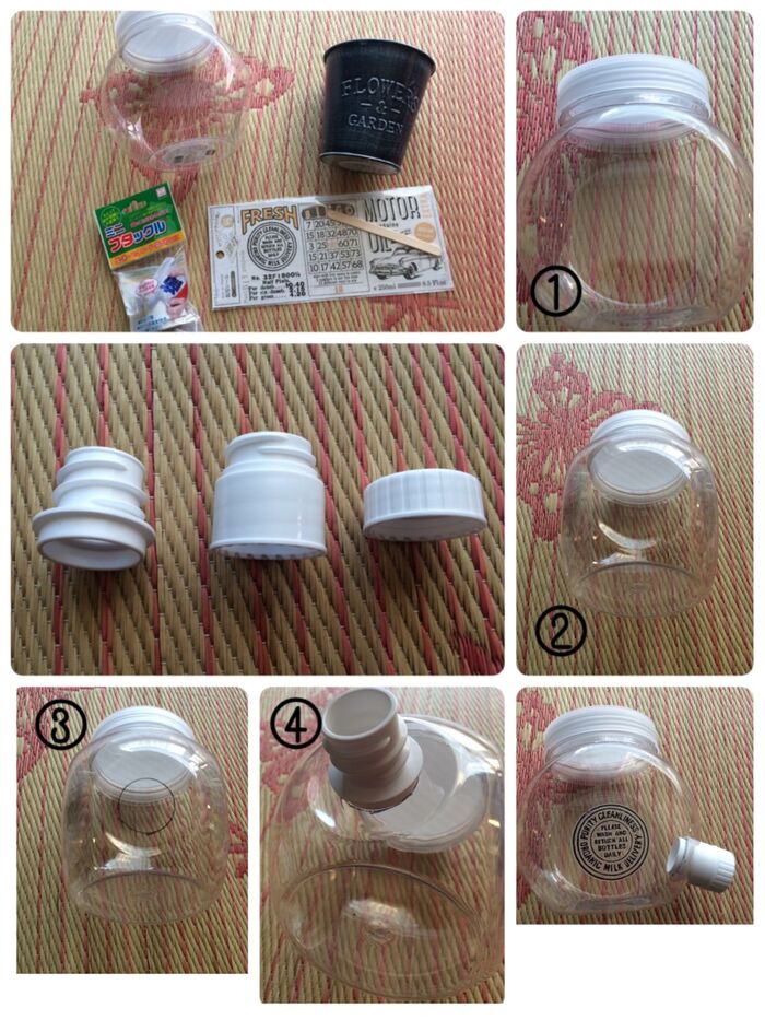 左上とその下の写真は材料です