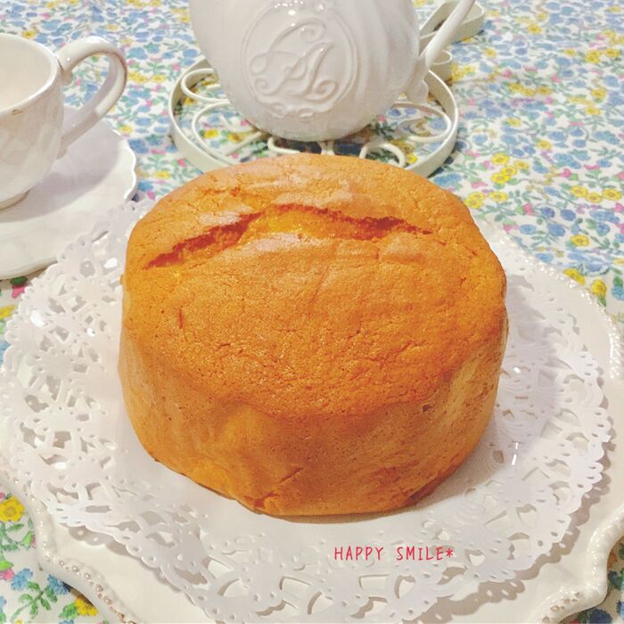 米粉強力粉と豆乳で作る!ふんわりもっちりカステラ♡