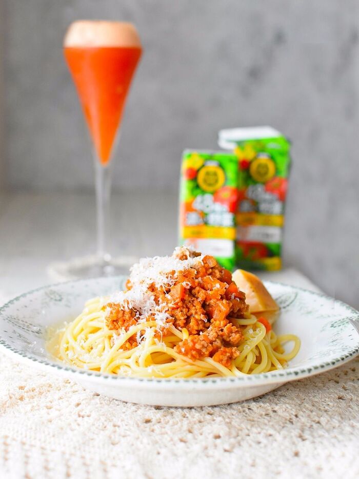 パスタにのせて食べました。
