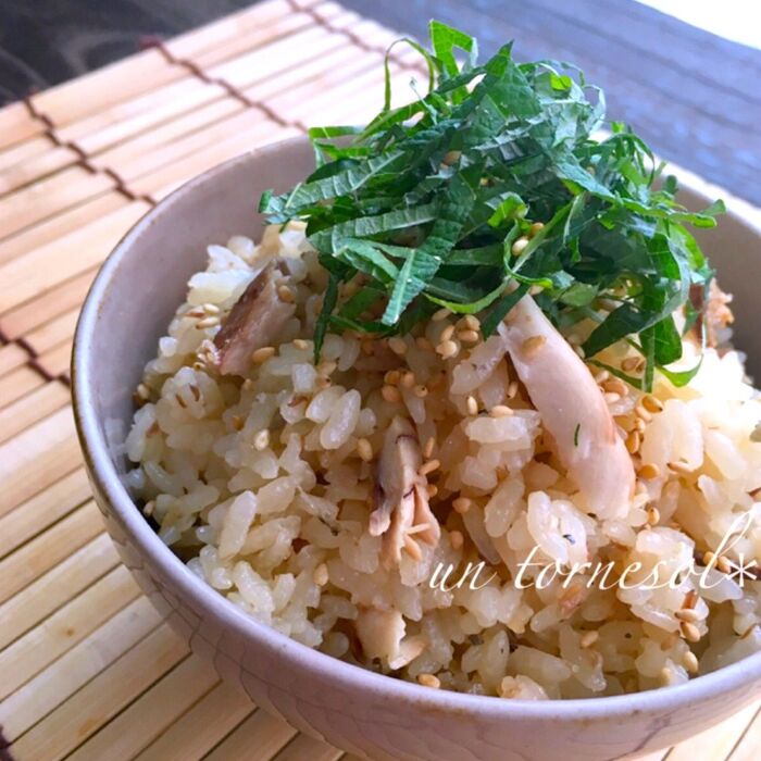魚臭さを消して‼免疫力アップ♪湯煮サンマの炊き込みごはん