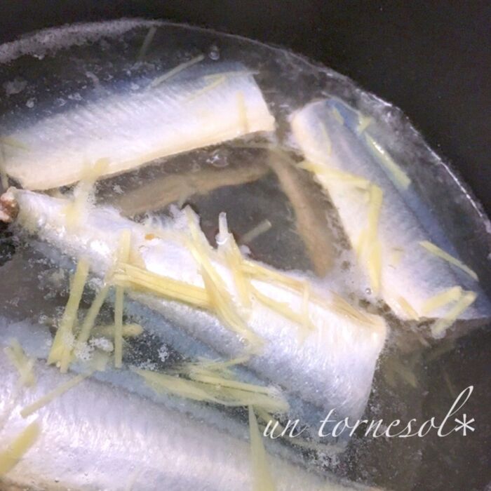 ②弱火でじっくりと煮て!
