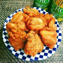 悶絶ブラウン♡ビールが進む!スパイシーオイマヨ唐揚げ