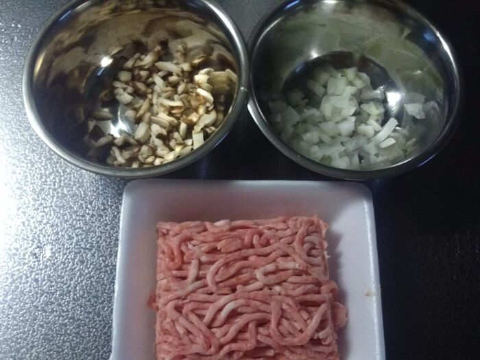 ①材料の下準備