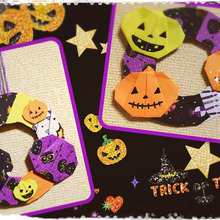 簡単ハロウィン工作☆かわいいリース作り