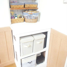 キッチン収納なら★ダイソーの布製のナチュラルな収納BOX