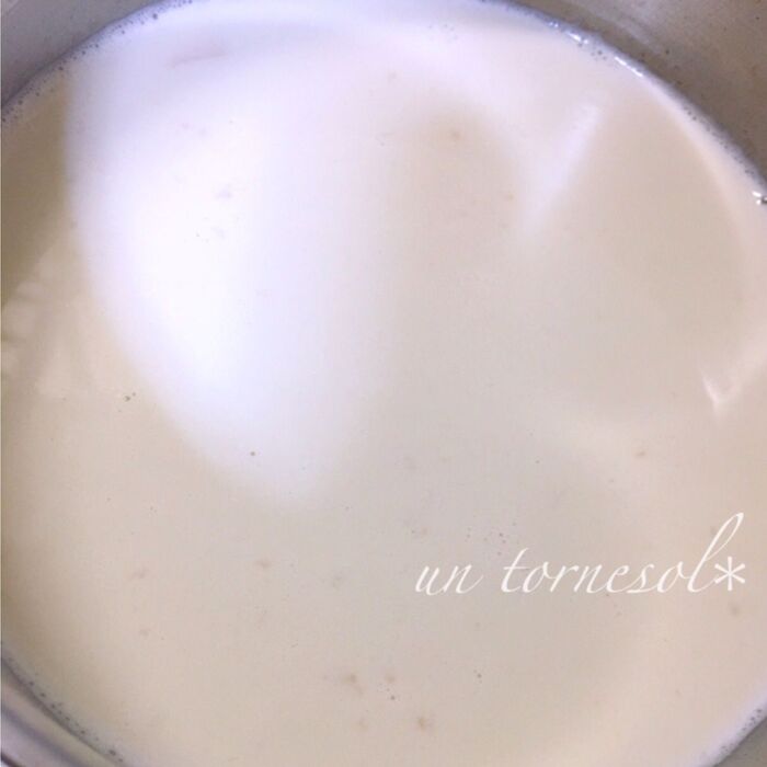 ②焦げ付かないように混ぜて!