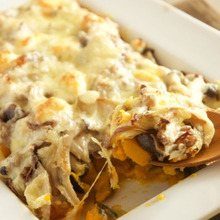 かぼちゃときのこのWチーズ焼き