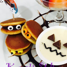 1分で完成!ミニどら焼きのおばけ兄弟