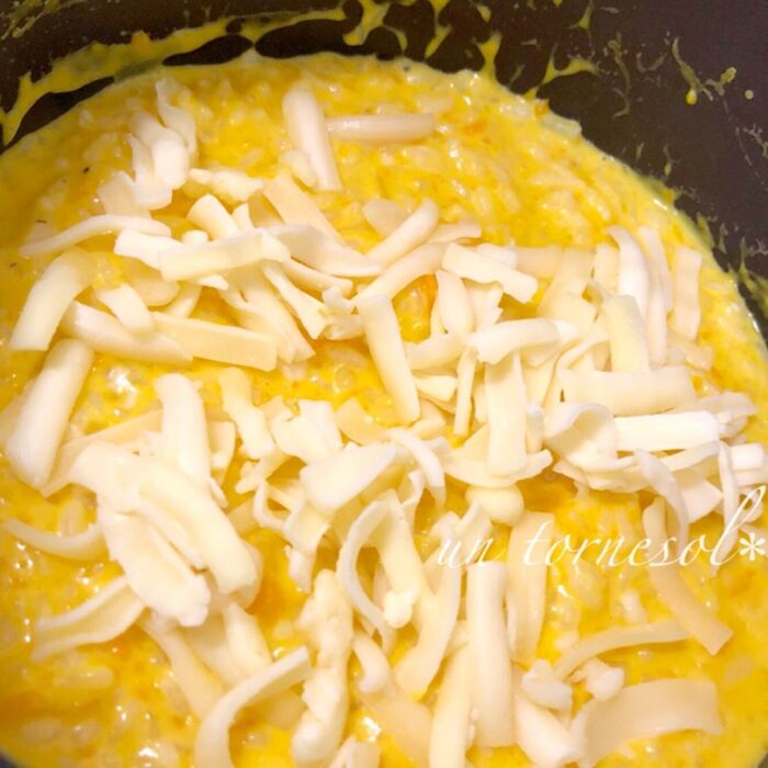 ⑤チーズは余熱で溶かせばOK!