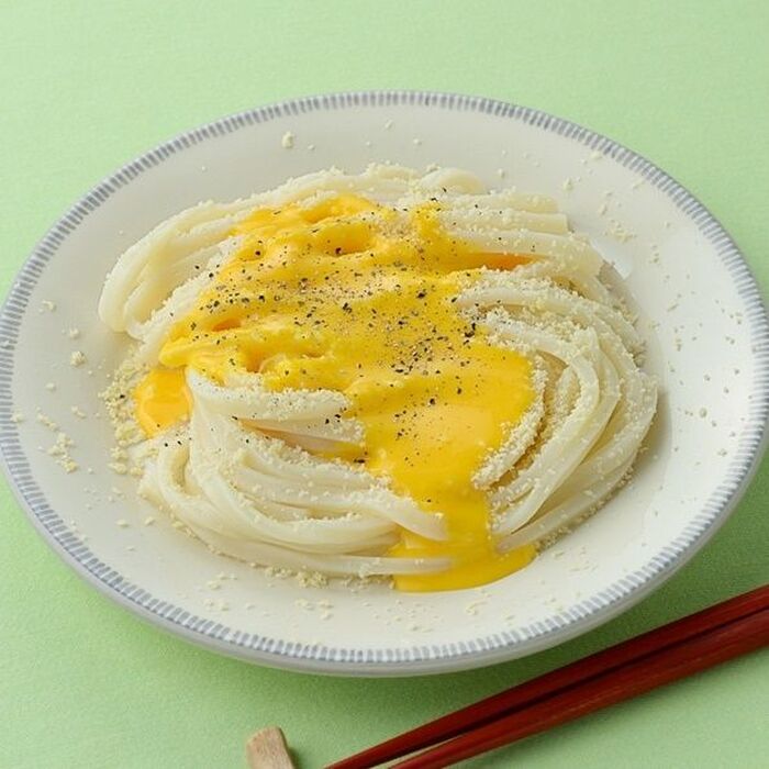 パスタ風に「簡単!カルボナーラうどん」