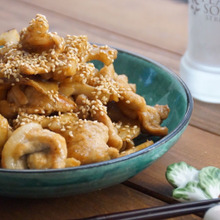 豚肉と蓮根の甘辛炒め