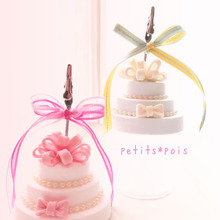 【試してみた】【100均材料で作るフェイクスイーツ】フリルリボンケーキのメモスタンド