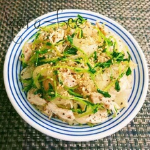 お弁当の隙間にも◎かぶと豆苗とささみのペッパーナムル