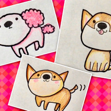 年賀状にも使える!可愛い犬のイラストの描き方