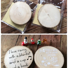 tea timeが楽しくなる♬100均の切り株コースター