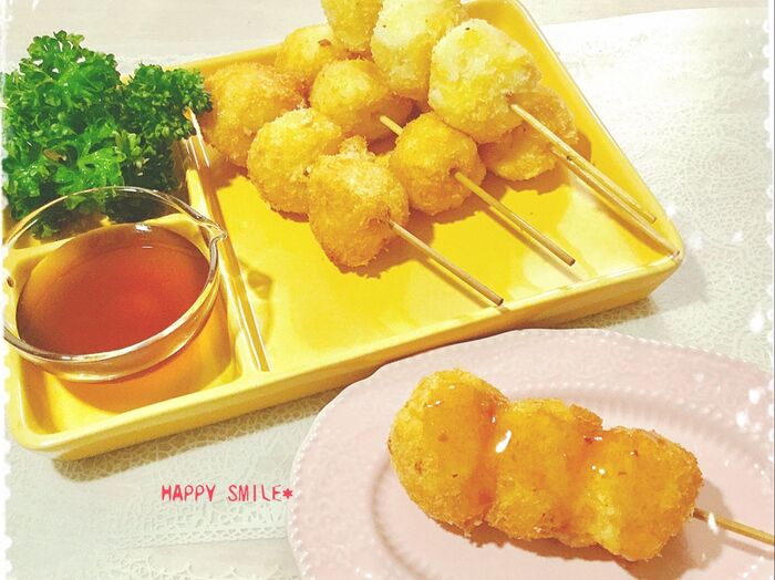 余りご飯を使って♪みたらし団子風ヘルシーコロッケ♡