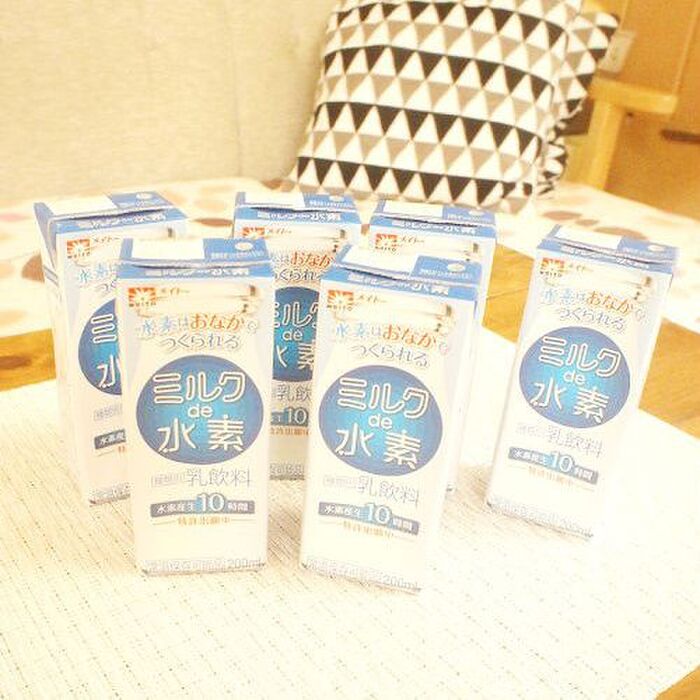 全く新しい発想★水素はおなかでつくられる!メイトーミルクde水素