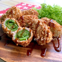 老化予防効果に‼ザクザク・シャキシャキの☆ピーナッツ衣のレタスミルフィーユ