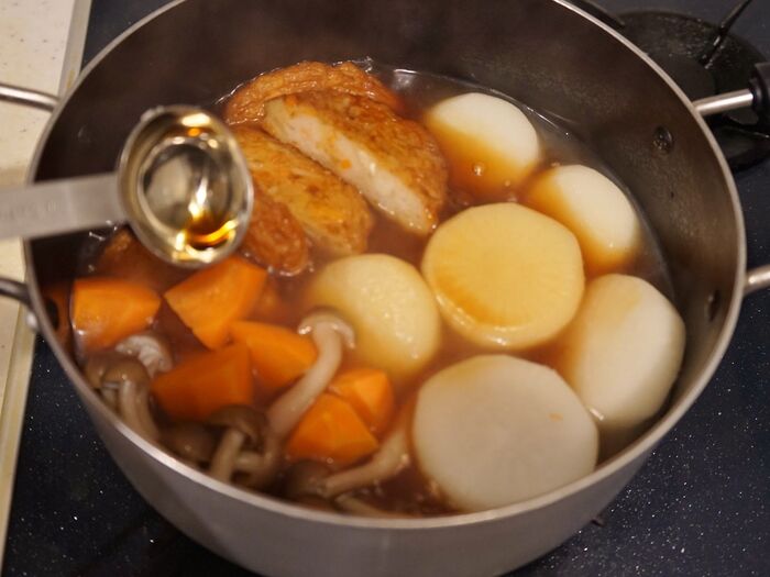 醤油は最後に加えて風味を活かします。