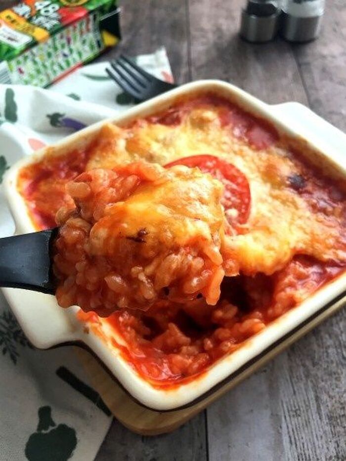 10分もかからない!本格的なお味とトロ~リがたまらない野菜ジュースでチーズドリア