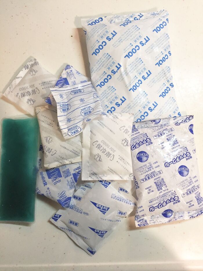 いつの間にか増えてる保冷剤整理!