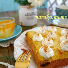 お花がある風景♪レンジで安納芋のスイートポテト