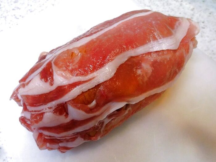 肉を巻く