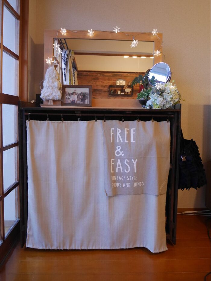 カーテンを取り付ける