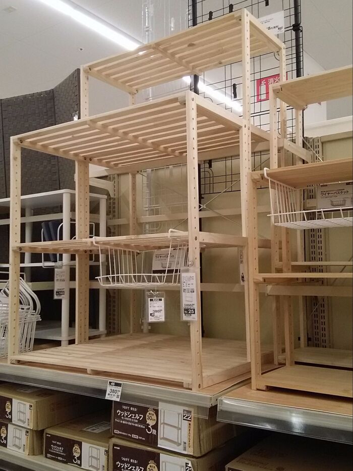 好みの高さにラックをカット