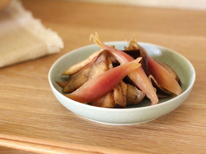 なすと茗荷の甘酢漬け