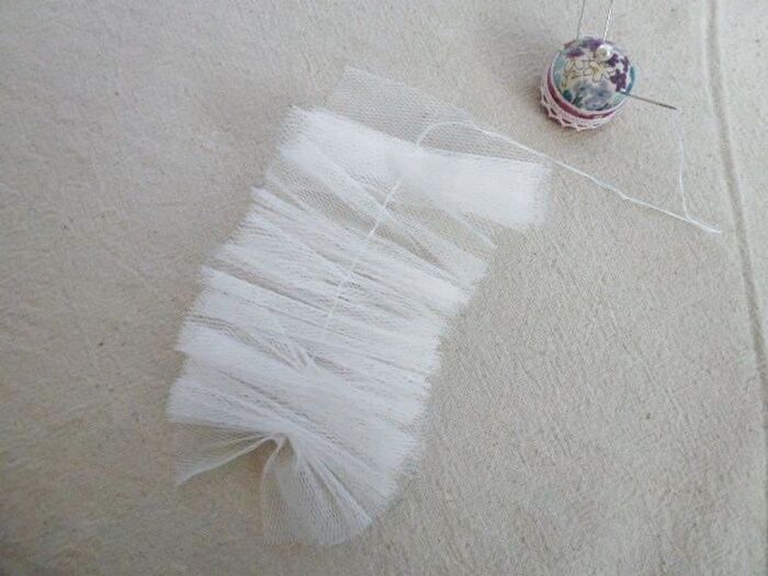 水切りネットをなみ縫いする