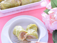 超簡単♡ミートソース缶で作るレンチン『ロールキャベツ』