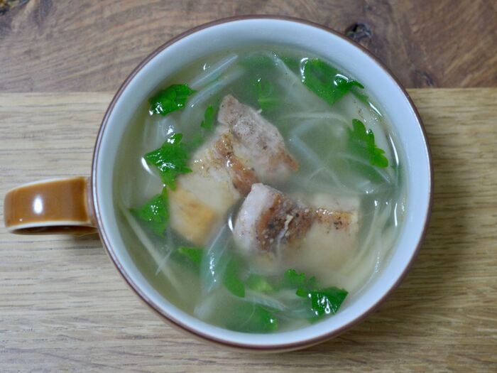 実は相性抜群 豚バラ♡ゴボウの野菜スープ