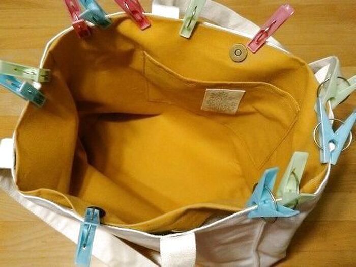 本体と袋布を合わせます。