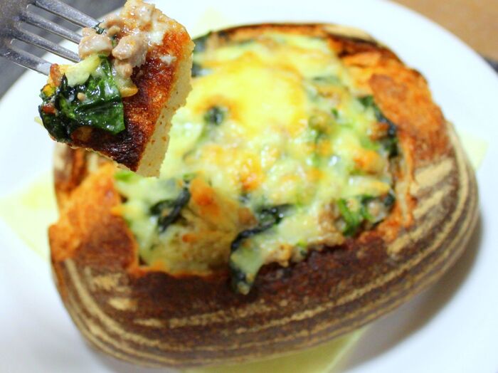 豚ひき肉たっぷり♪クリーミーパングラタン