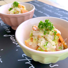 風邪予防に‼シャキシャキ感のある☆柿と白菜のヨーグルトマヨ和え