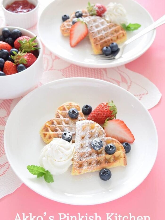 ベルギーワッフル♡スイートなティータイムに♪