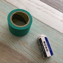 消しゴムのお供に、マステで楽チン後片付け♪