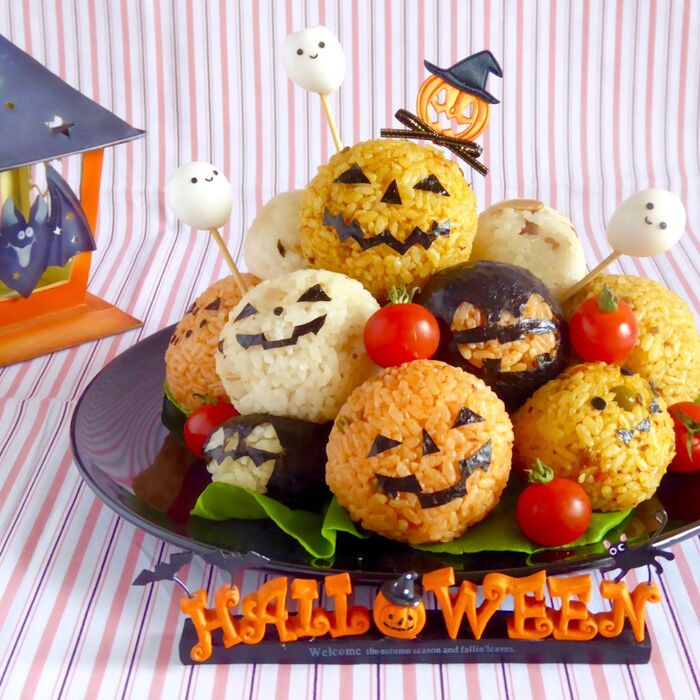ハロウィンパーティーの主役に!おにぎりタワーの作り方