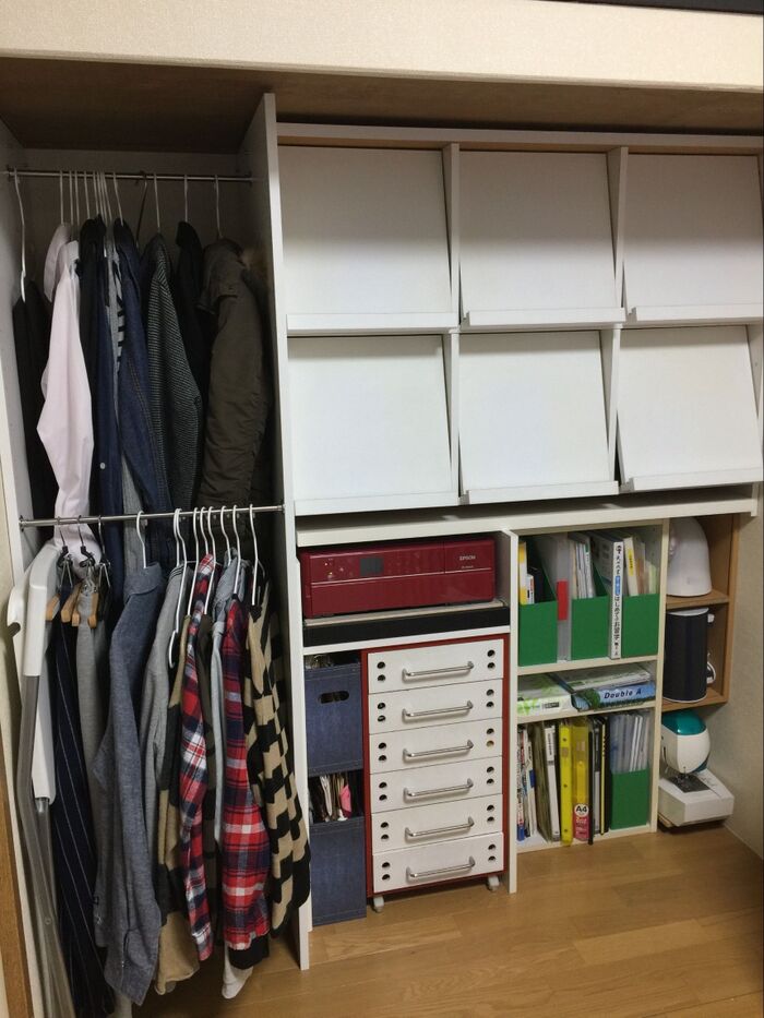 クローゼットを大改造DIYカスタマイズ。
