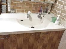 100均グッズだけで☆ 好みのナチュラルな洗面所に簡単リメイク