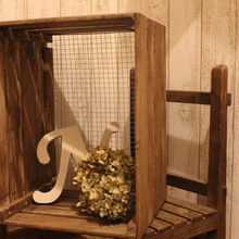 押し入れ用すのこで木箱をリンゴ箱風にDIY♪