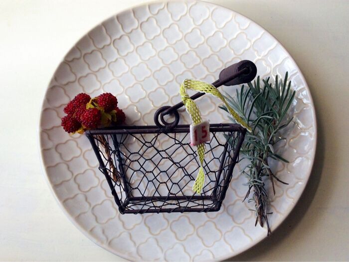 100円ショップのワイヤーバスケット♪