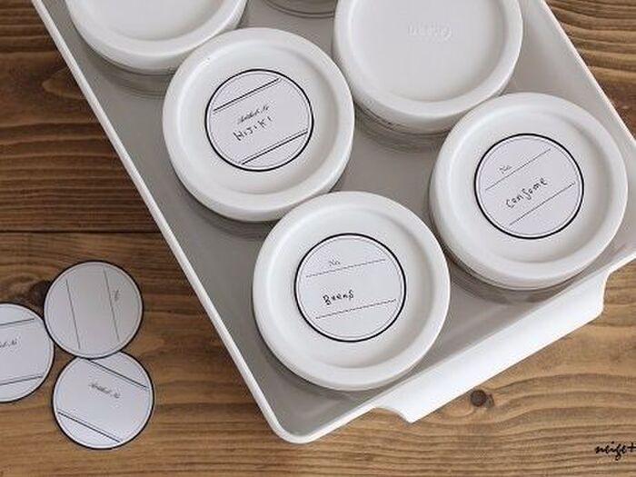 収納ラベルで見やすい工夫を