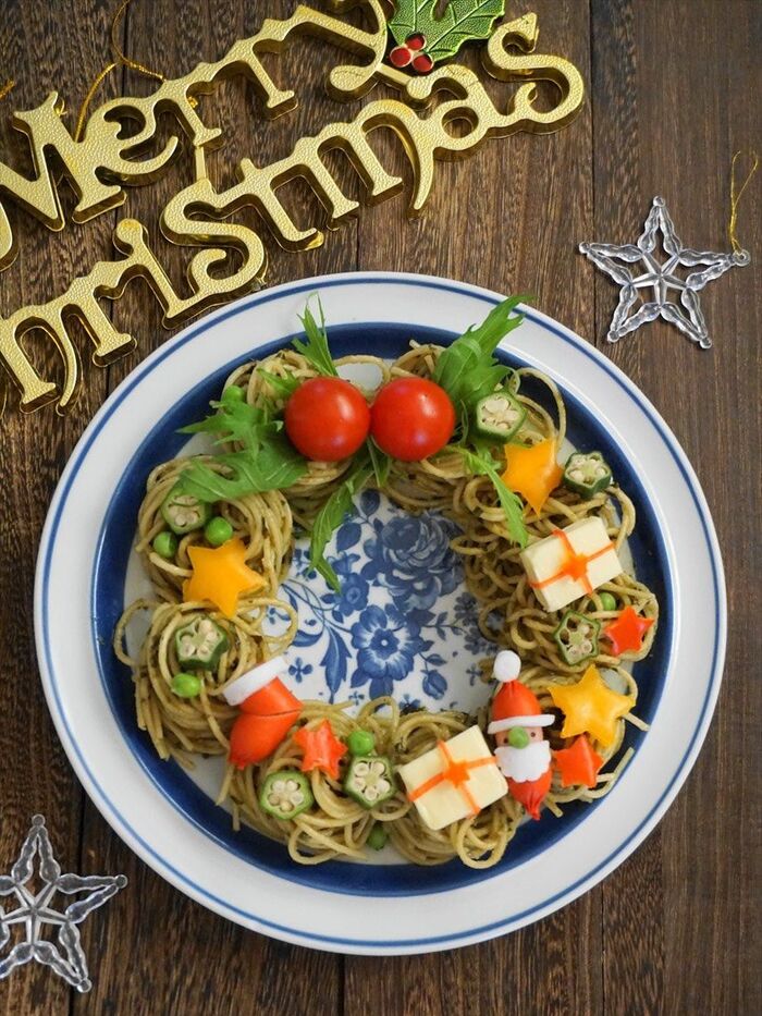 クリスマス*リースパスタ