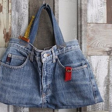 着なくなったジーパンをリメイクしておしゃれバッグやキッチンアイテムに♪