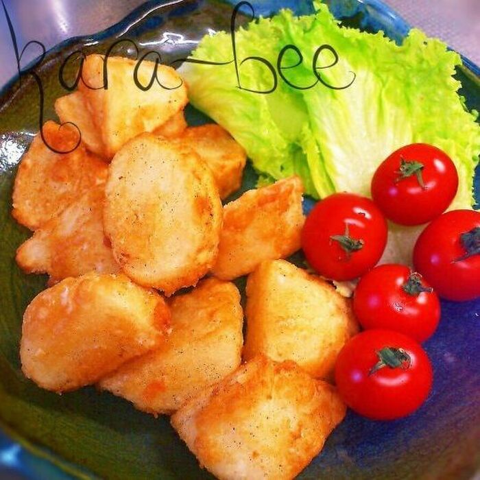 ビールが進む♡にんにく醤油長いも唐揚げ