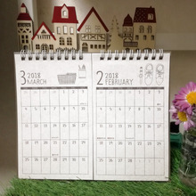 2ヶ月並びは便利♪大人ぬり絵も楽しいモノトーン卓上カレンダー